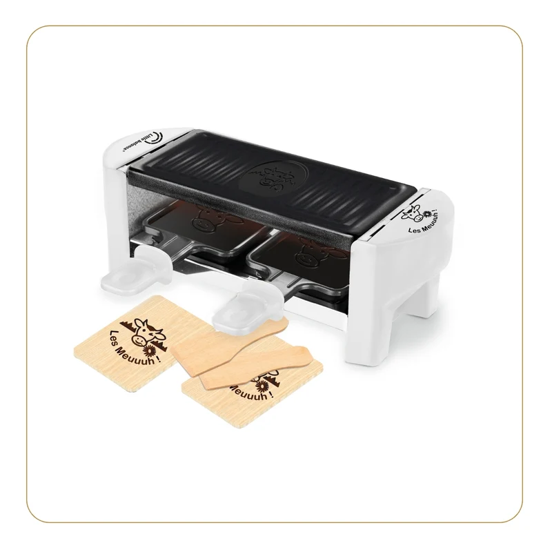 Appareil à raclette, Meuuuh Duo, Blanc (Emb. imparfait)