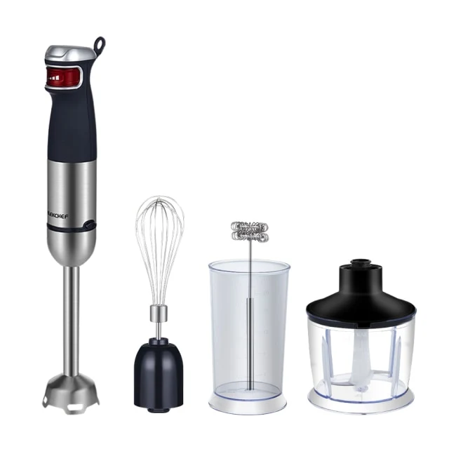 ElekChef 5 in 1 Multifunctional 1200W Electric Hand Stick Blender Immersion Handheld Mixer Food Processor Chopper Beater Frother