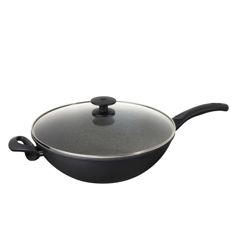 Wok antiadésif en granitium avec couvercle de 32 cm