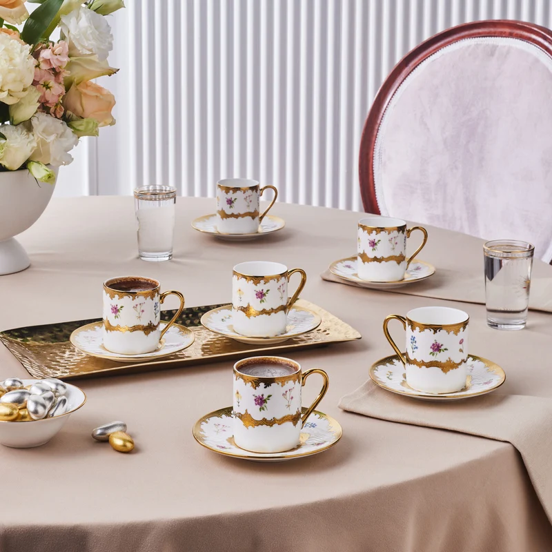 Karaca Bihter, Service de Tasses à Café pour 6 personnes, 90ML