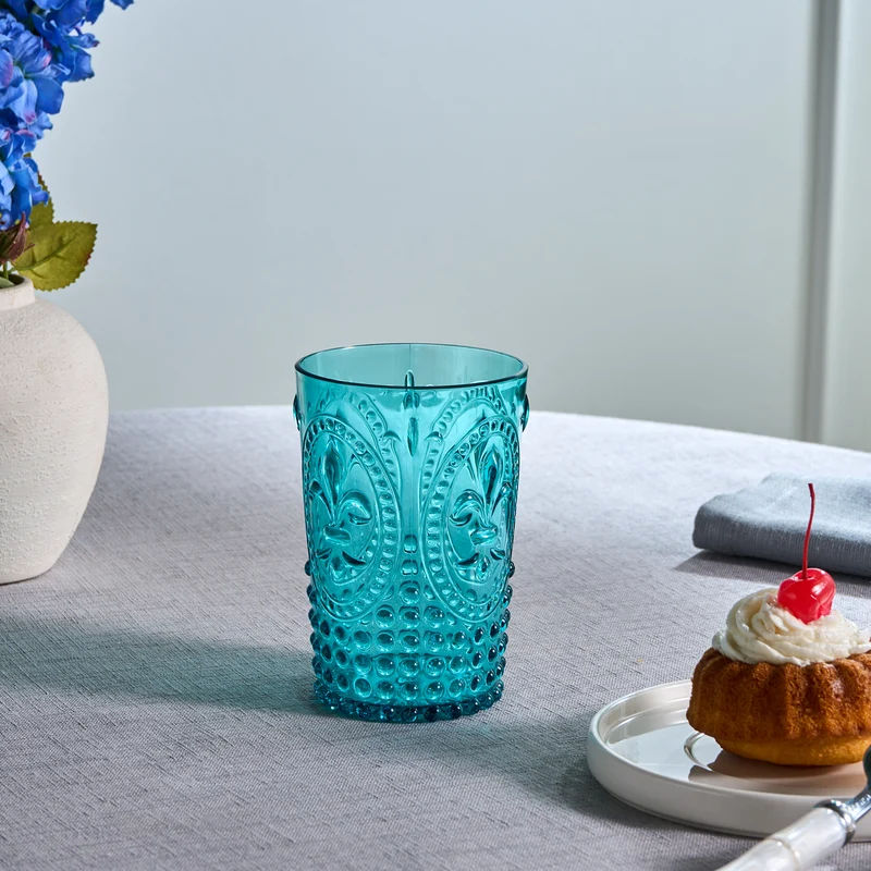 Verre à tumbler en acrylique Karaca Moise, 400 ml, Bleu