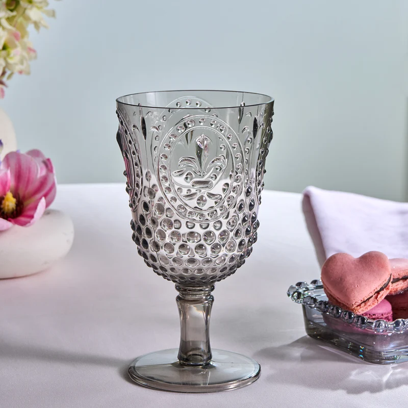 Verre à Vin En Acrylique Karaca Moise, 450 ml, Anthracite