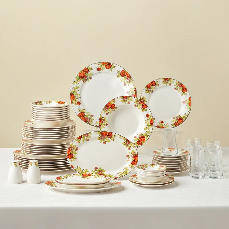 Service de Table Karaca Elegance Bone Montebello, 60 Pièces, pour 8 Personnes