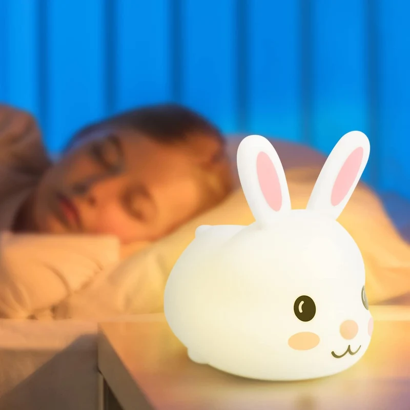 Kidoola Bunny LED Night Light - 6 Colour Touch Lamp