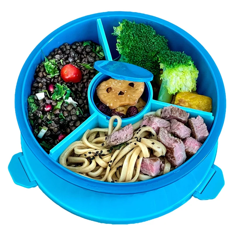 Yumbox Bol Poke avec séparateur 3 parties - Bleu lagon