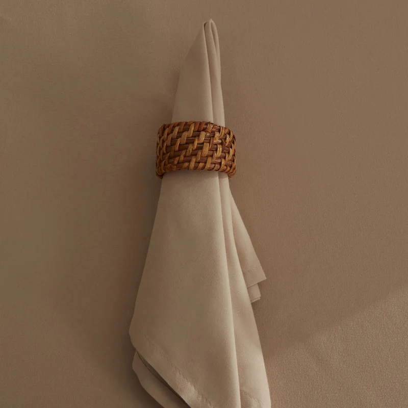 Karaca Home Belle Lot de 2 Serviettes en Tissu Antitache Beiges 40x40 cm