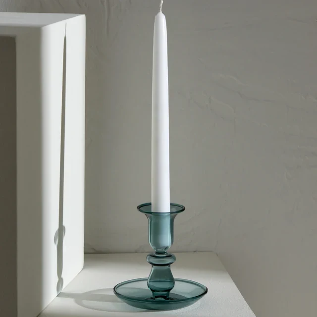 Karaca Home Porte-Bougie en Verre Alyce Vert 13x10 cm