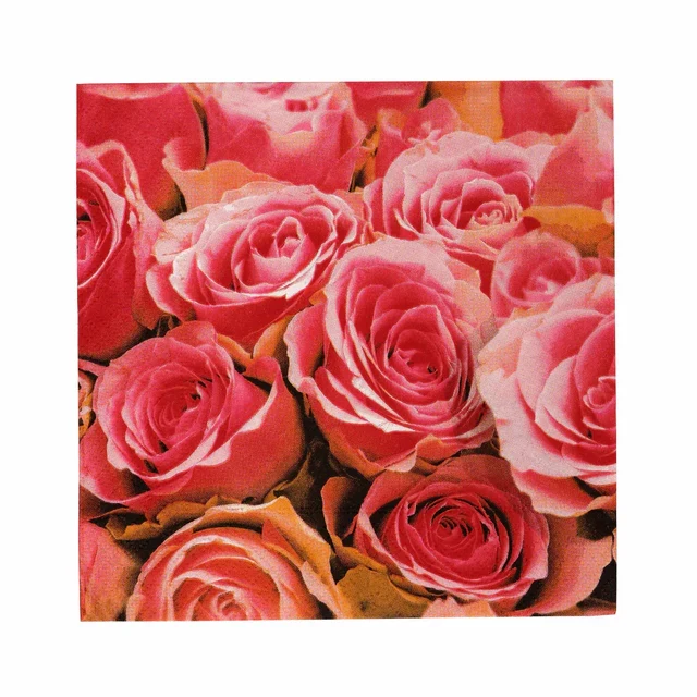 Karaca Home Serviettes en Papier Rose Pâle Set de 20 33x33 cm
