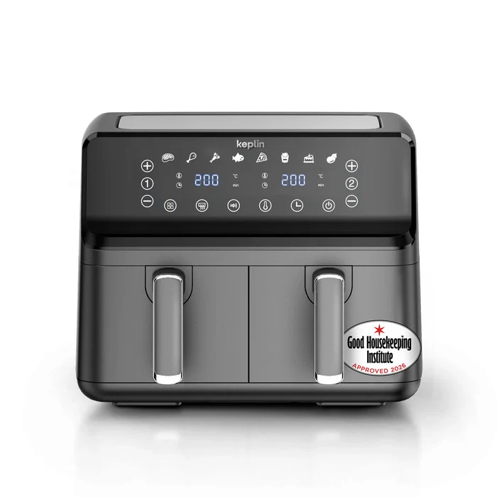 9L Dual Zone Air Fryer - 8-in-1 Cooking Functions - 2700W Energy-Saving Cooker - Family Size