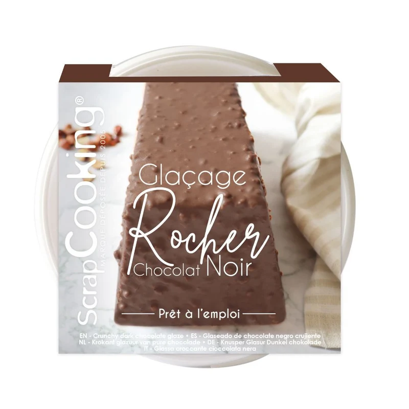 Glaçage rocher au chocolat noir prêt à l'emploi
