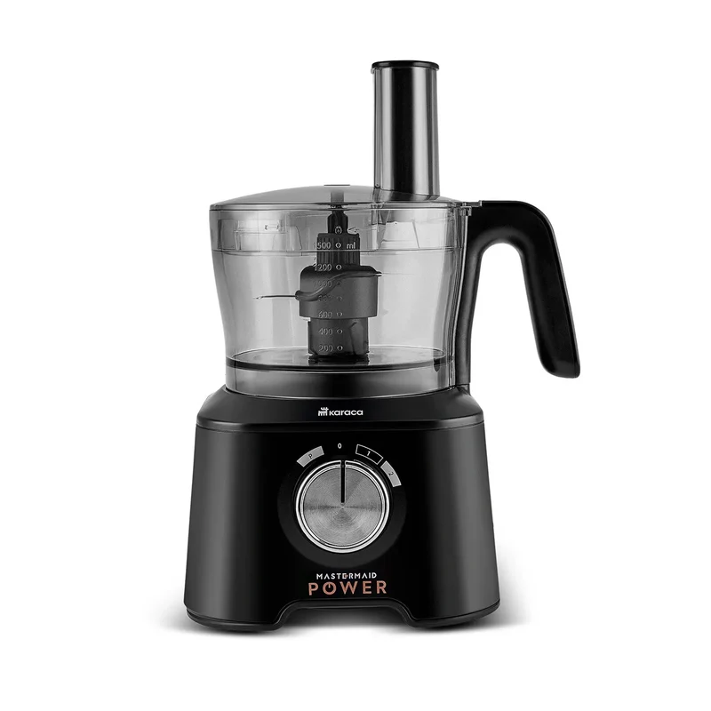 Robot Culinaire Karaca Mastermaid Power Max 11 en 1, Noir Mat Argent, 2500 W