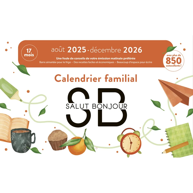 Calendrier familial Salut Bonjour 2025-2026