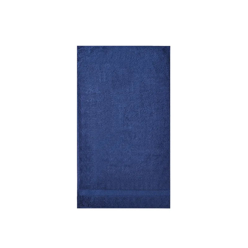 Karaca Joey Serviette de Bain en Coton Égyptien, Bleu Marine, 100x150 cm
