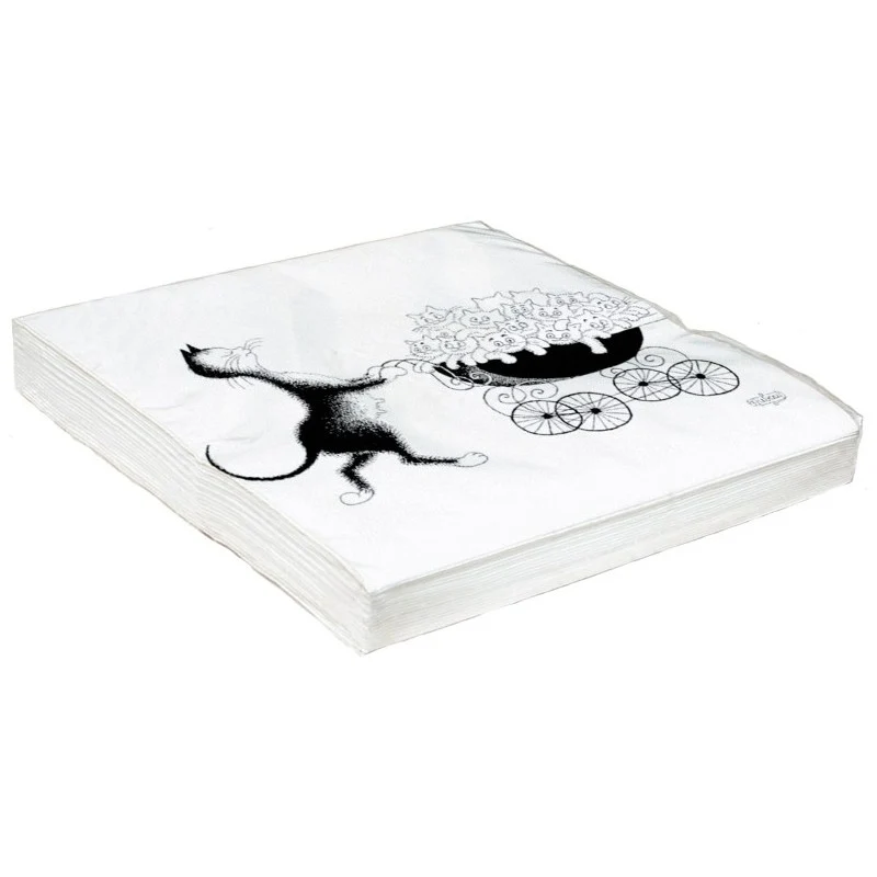 Serviettes Famille nombreuse - Chats Dubout