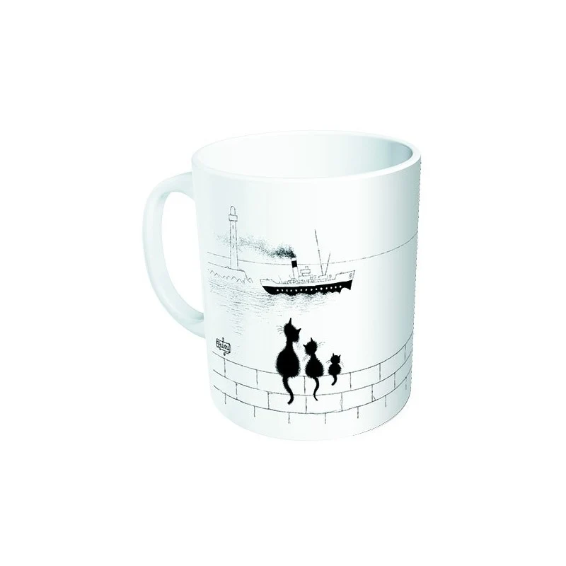 Mug - Trois chats sur le mur - Chats Dubout