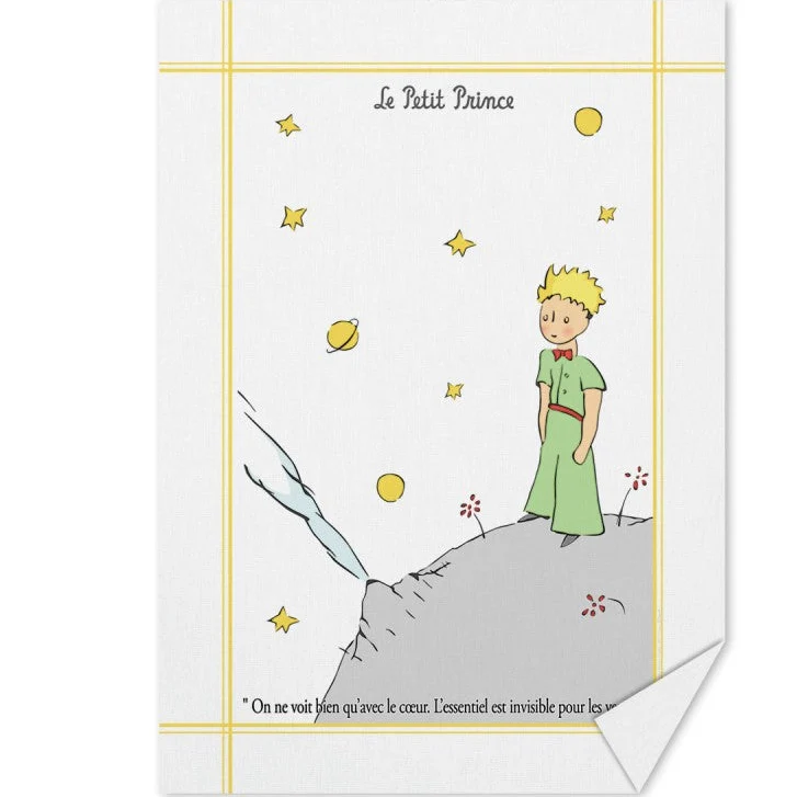 Torchon Planète fond blanc - Le Petit Prince