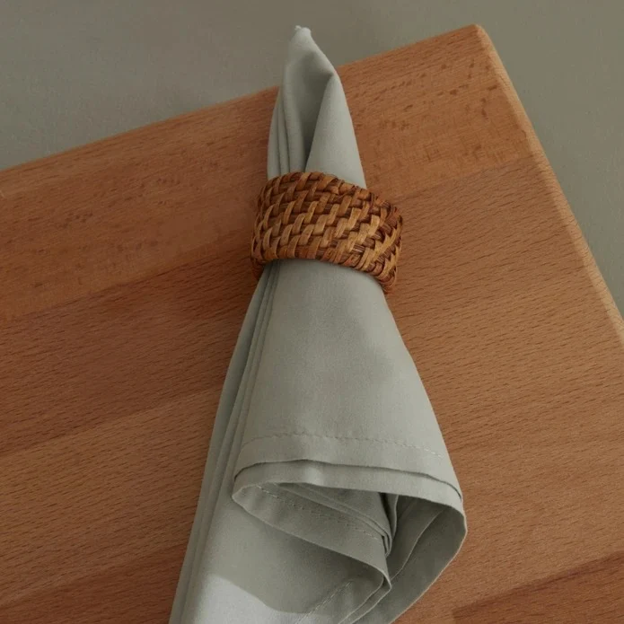 Lot de 2 Serviettes en Tissu Antitache Karaca Home Belle Sauge