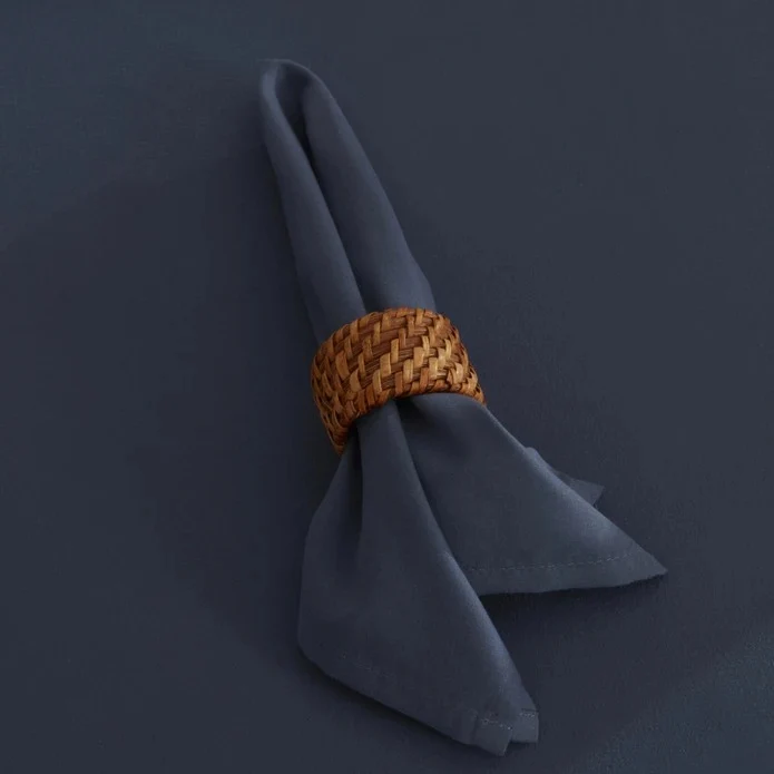Lot de 2 Serviettes en Tissu Antitache Karaca Home Belle Indigo