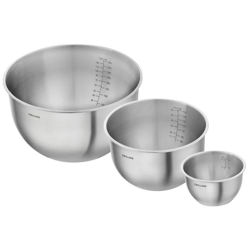 Set de bols S/M/L / 3 pièces, acier inoxydable, argent