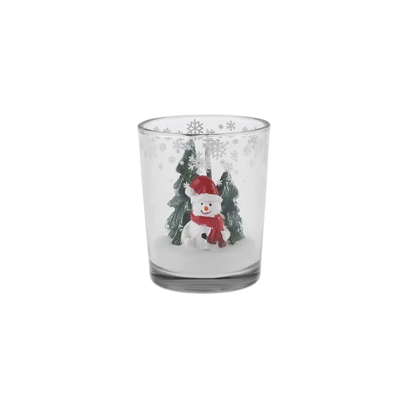 Bougie en verre Karaca Noël Petite figurine, 5,5X6,5 cm