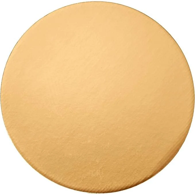 Support à gâteau rond or - 25cm/9.85'' - 5 unités