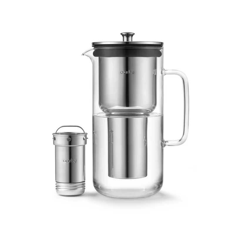Pichet filtrant à eau purificateur en verre