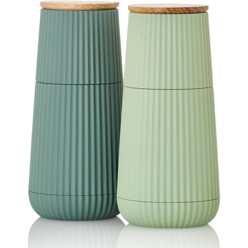 Ensemble de moulins à poivre et à sel, vert et vert clair