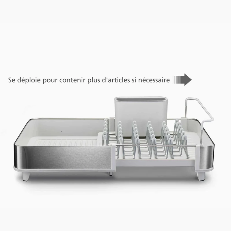 Égouttoir à vaisselle extensible en acier Extend