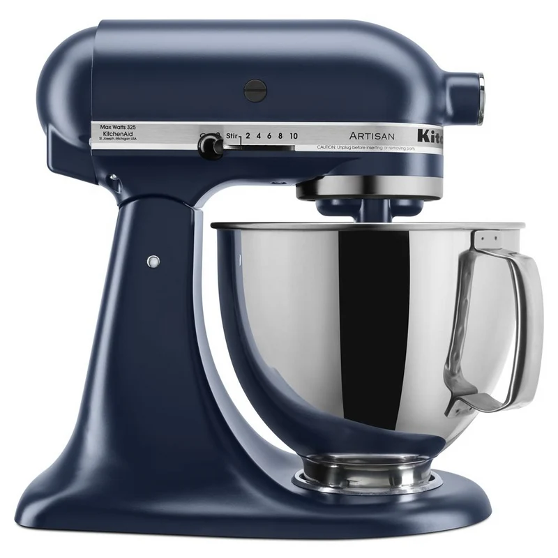 Batteur sur socle KitchenAid à tête inclinable de 5 pintes de la série Artisan - Bleu d'encre