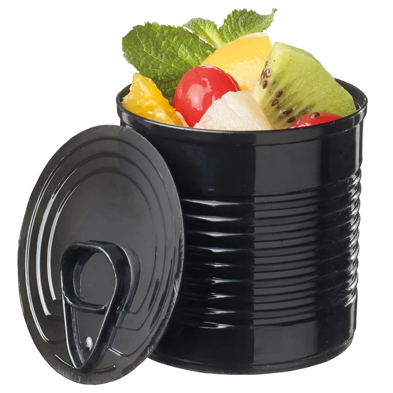 Boite de conserve 60 ml noire PP