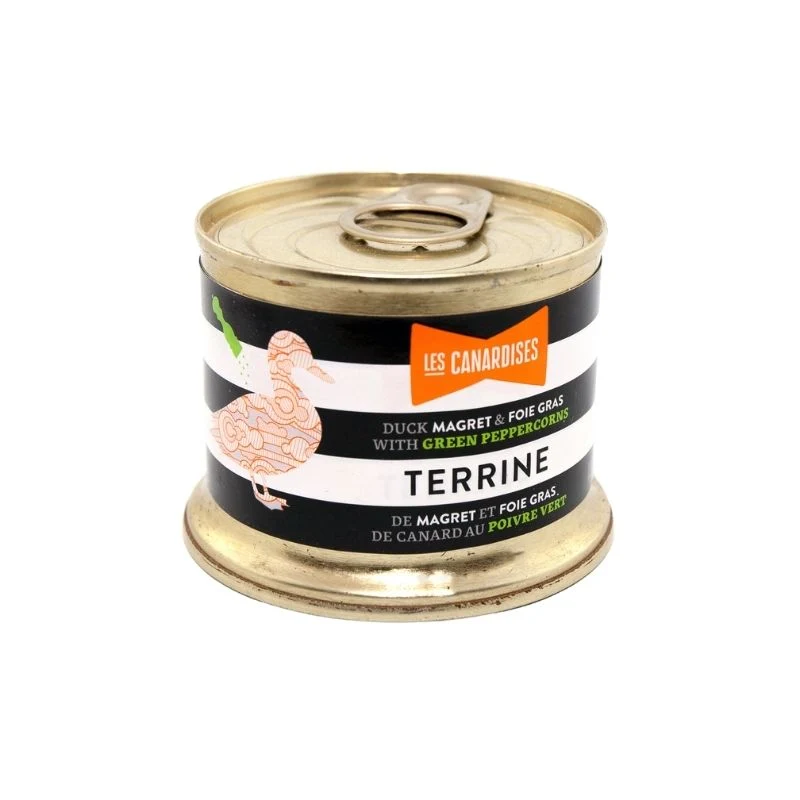 TERRINE de canard & Foie Gras – Poivre Vert - 150g