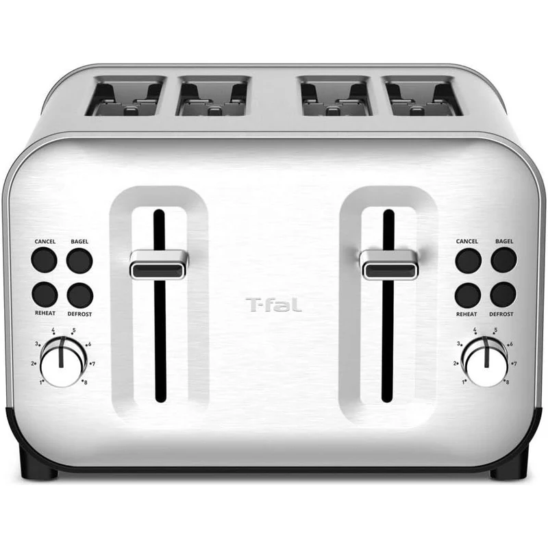 Grille-pain 4 tranches, argenté T-fal *