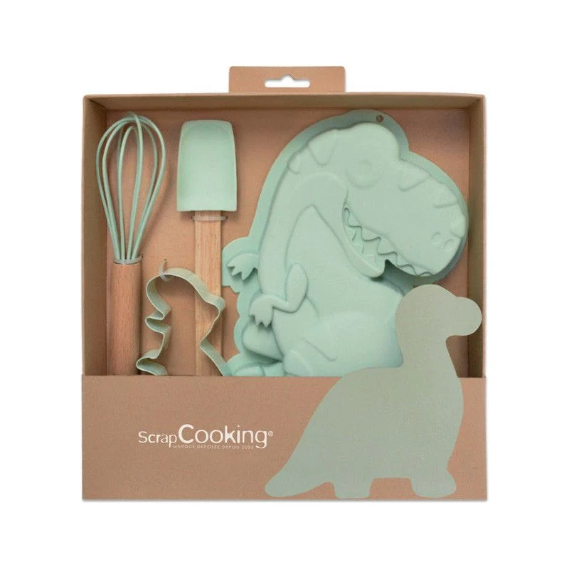 Coffret ustensiles pâtisserie dino