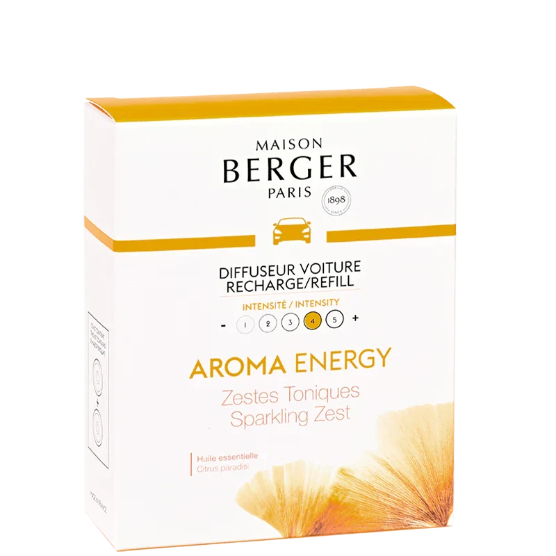 Coffret de 2 recharges pour diffuseur voiture Aroma Energy