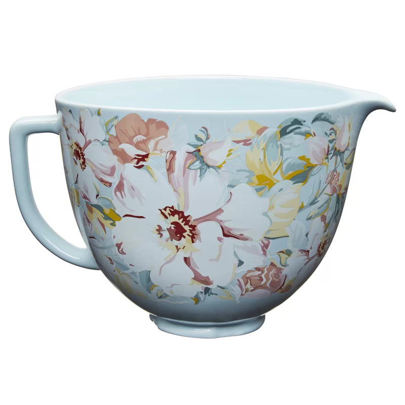Bol en céramique motifs gardénia 3L-5qt pour KitchenAid