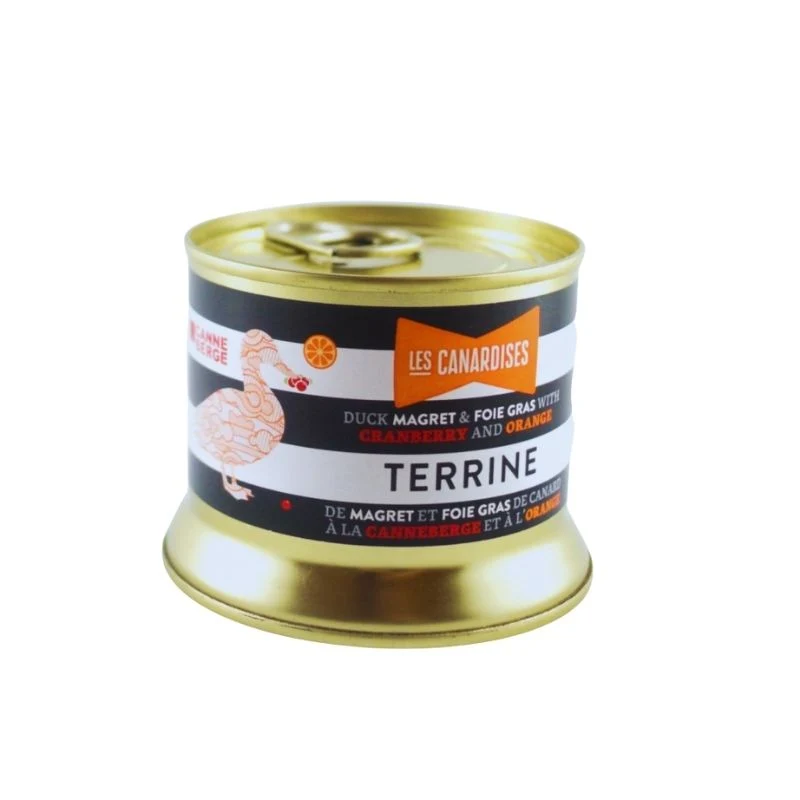TERRINE de canard & Foie Gras – Canneberge et Orange - 150g