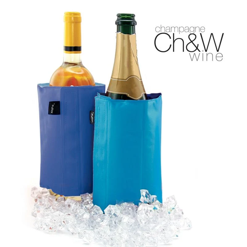 Refroidisseur à Vin et Champagne bleu et cyan
