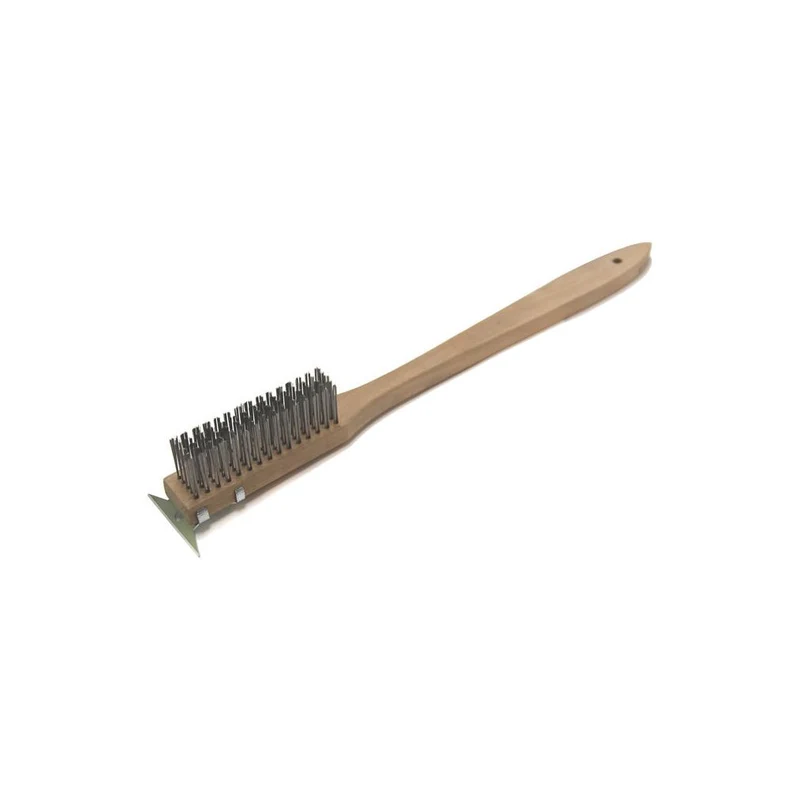 Brosse métallique extra robuste avec racleur 20"