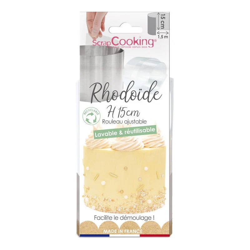 Ruban rhodoïde entremets 1,5 m x H.15 cm