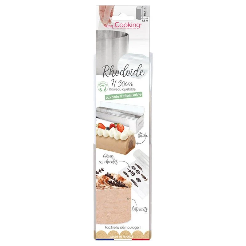 Ruban rhodoïde entremets 1,5 m x H.30 cm