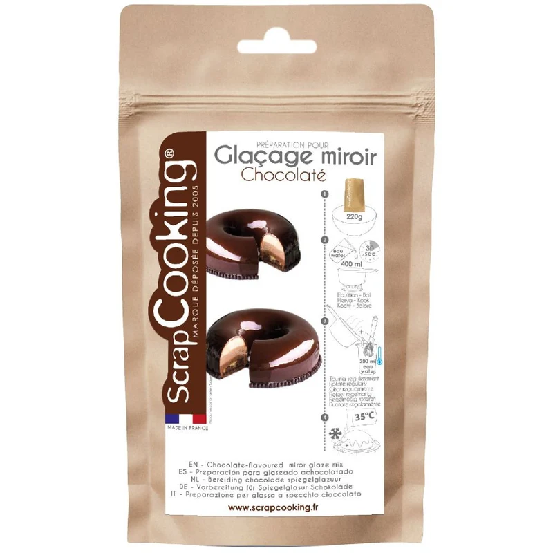 Glaçage miroir chocolaté en poudre