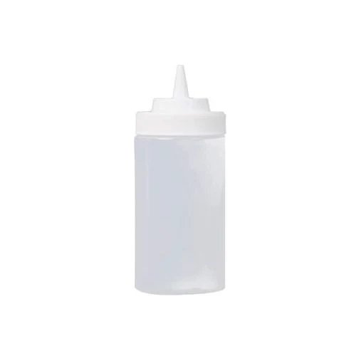Bouteille à pression à ouverture large en plastique transparent 8 Oz