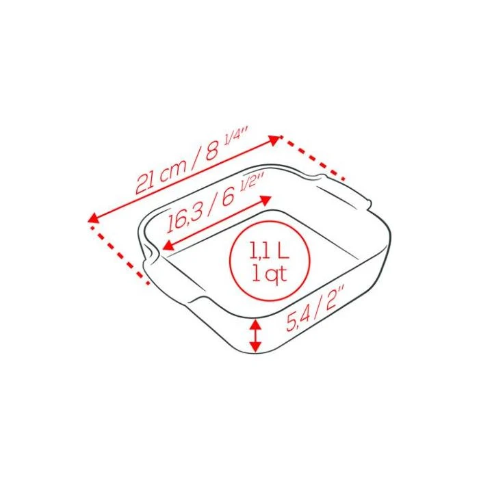 APPOLIA - Plat four en céramique carré écru 21cm-8,25"