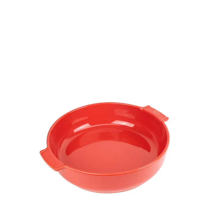 APPOLIA - Plat four en céramique rond Rouge 34cm-13,4" !