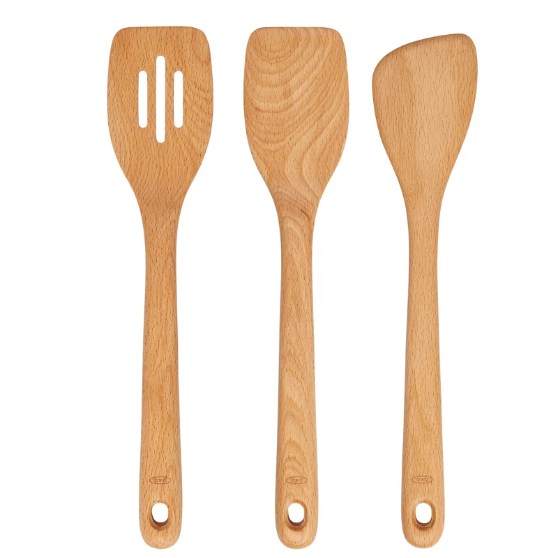 Ensemble de pelles en bois 3 pièces