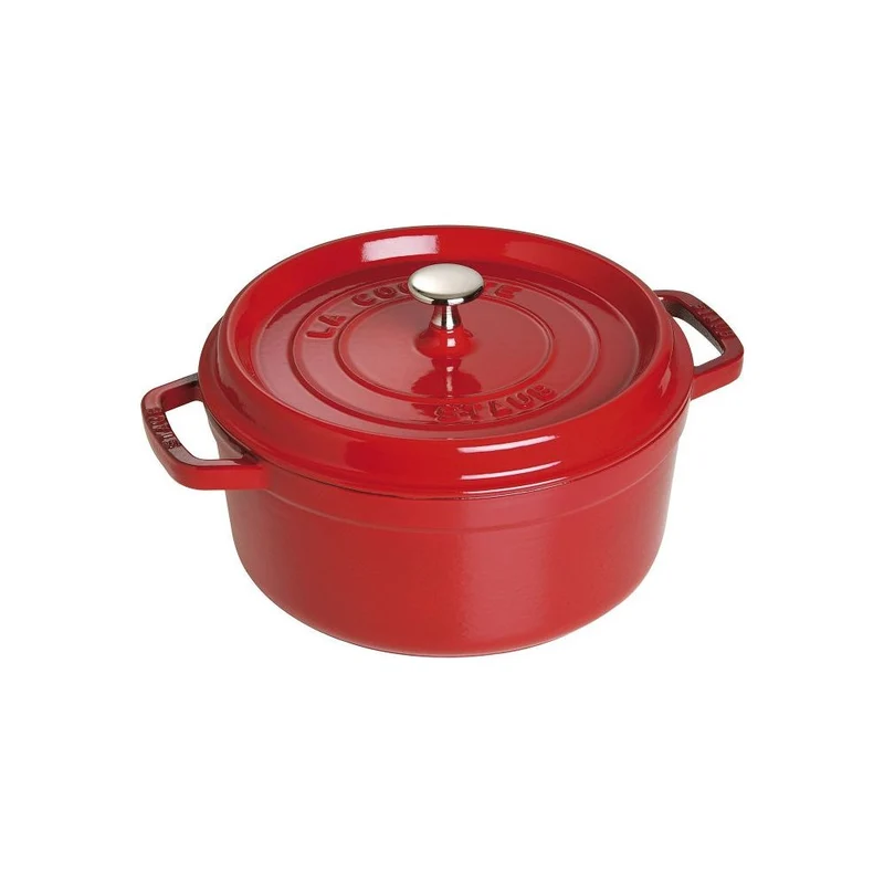 Cocotte ronde fonte et émail Rouge 10'' 26cm 5.2L