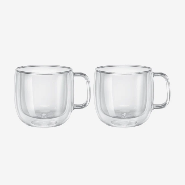 Zwilling | Sorrento Plus Cappuccino Glass Mug Set - Clear