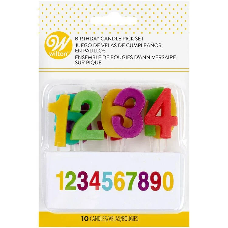 Ensemble de bougies d'anniversaire Chiffre sur pique