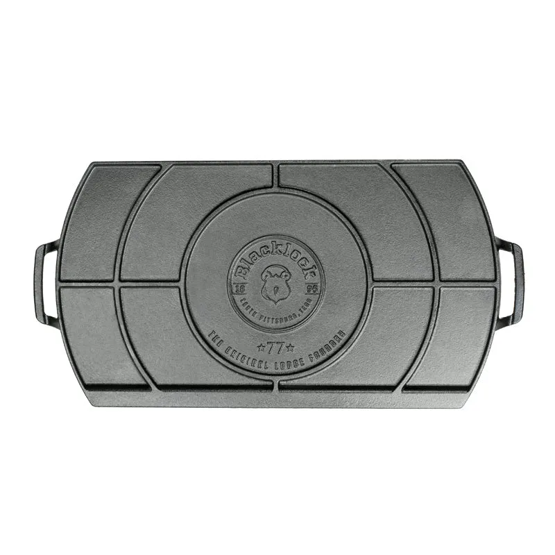 Blacklock *77* Grille double brûleur en fonte de 10" x 20" Triple préparé
