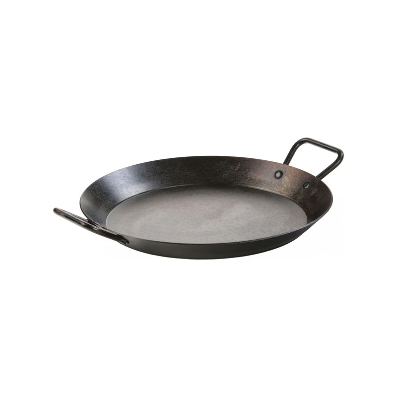 Poêle à paella à double poignée en acier carbone de 15''